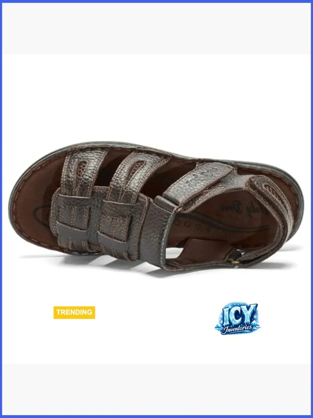 Open Toe Leather Fisherman Sandals Sport Hiking Outdoor Casual Summer